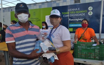 Cagece Solidária: a companhia distribui 100 kits de higiene para pessoas em situação de rua