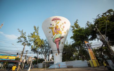 Intervenção artística: Cagece e Festival Além da Rua transformam caixas d’água de Fortaleza em obras de arte