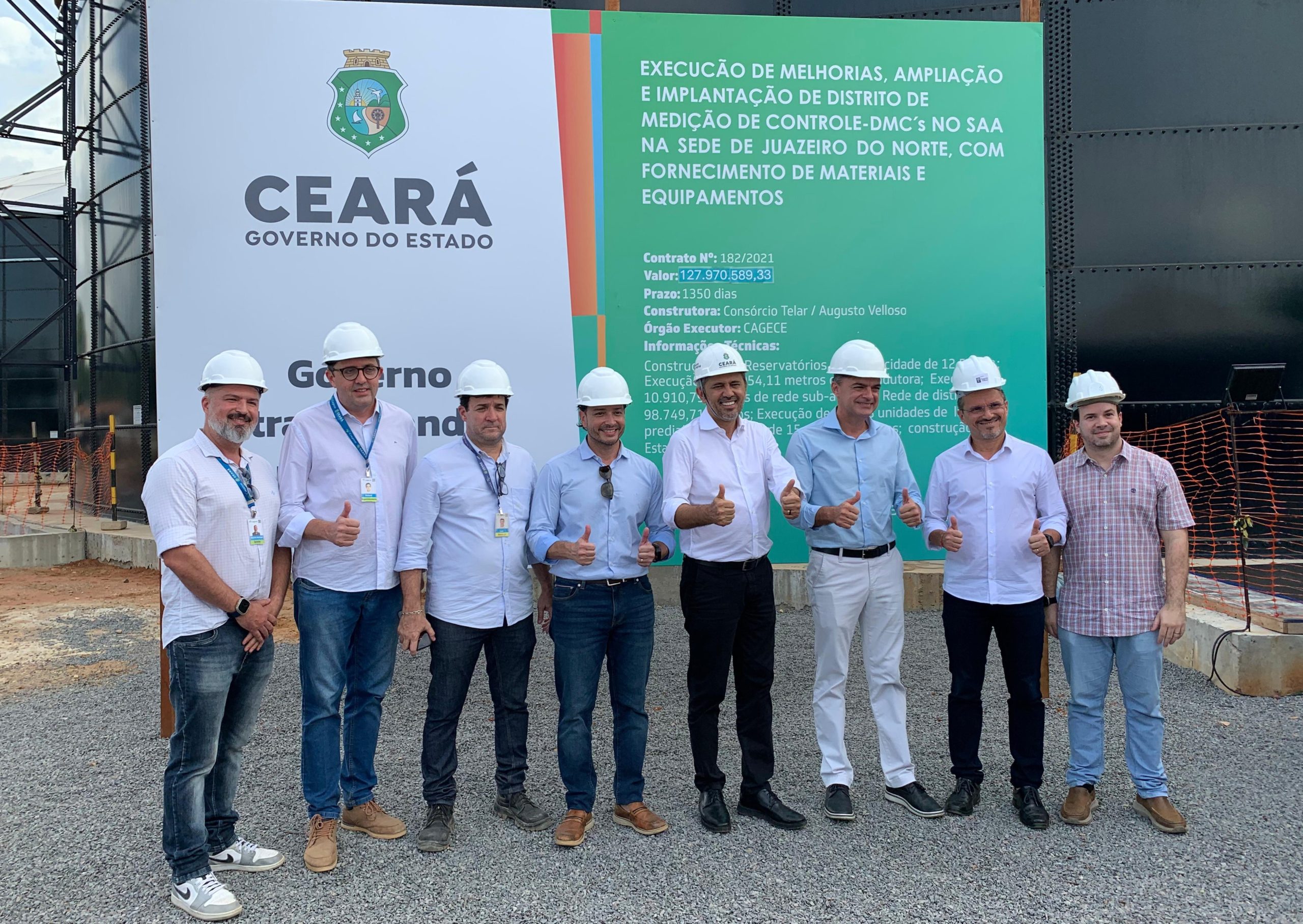 Governador visita obras de abastecimento de água e ampliação de esgoto em Juazeiro do Norte